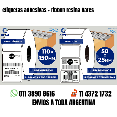 etiquetas adhesivas ribbon resina Bares