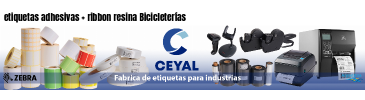 etiquetas adhesivas   ribbon resina Bicicleterías