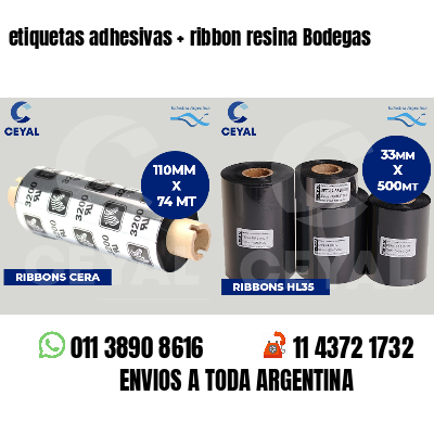 etiquetas adhesivas   ribbon resina Bodegas
