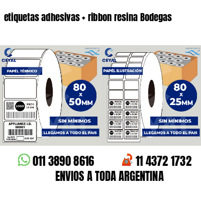 etiquetas adhesivas ribbon resina Bodegas