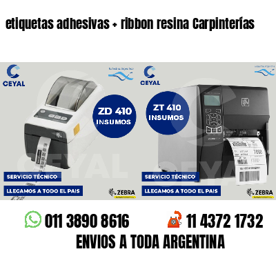 etiquetas adhesivas ribbon resina Carpinterías