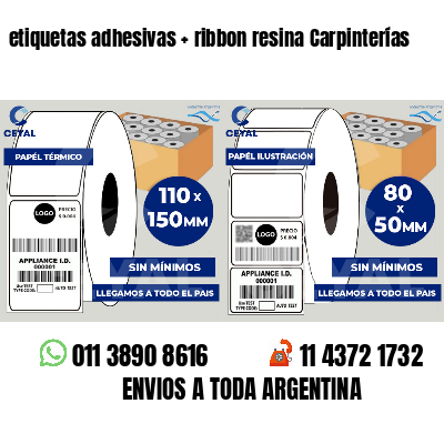 etiquetas adhesivas   ribbon resina Carpinterías