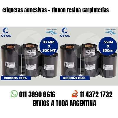 etiquetas adhesivas ribbon resina Carpinterías