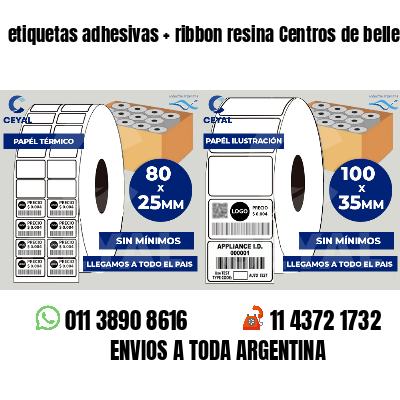etiquetas adhesivas ribbon resina Centros de belleza