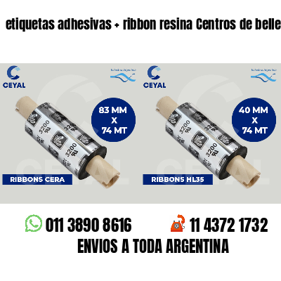 etiquetas adhesivas ribbon resina Centros de belleza