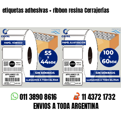 etiquetas adhesivas   ribbon resina Cerrajerías