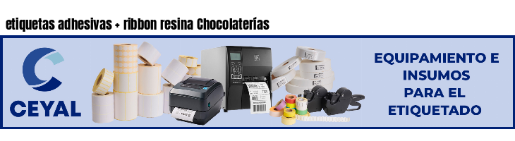 etiquetas adhesivas   ribbon resina Chocolaterías
