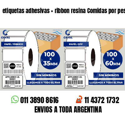 etiquetas adhesivas ribbon resina Comidas por peso