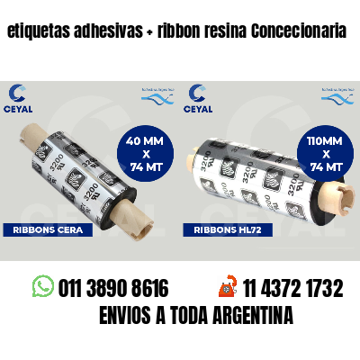 etiquetas adhesivas   ribbon resina Concecionaria