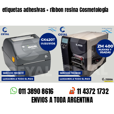 etiquetas adhesivas ribbon resina Cosmetología