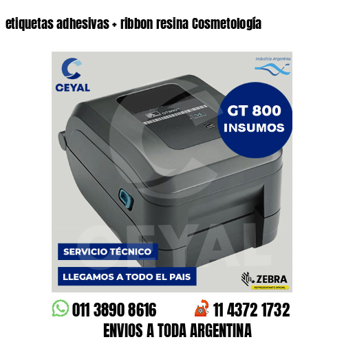 etiquetas adhesivas   ribbon resina Cosmetología