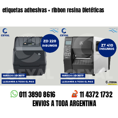etiquetas adhesivas   ribbon resina Dietéticas