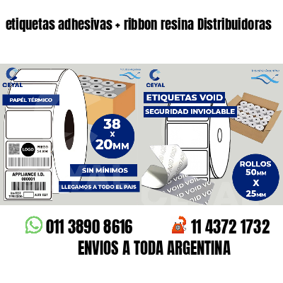 etiquetas adhesivas ribbon resina Distribuidoras