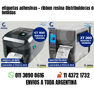 etiquetas adhesivas ribbon resina Distribuidoras de bebidas