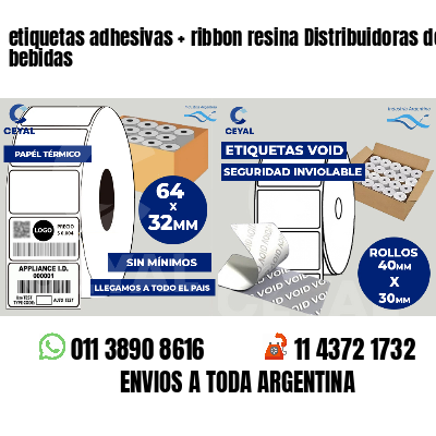 etiquetas adhesivas   ribbon resina Distribuidoras de bebidas