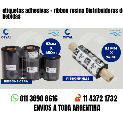 etiquetas adhesivas   ribbon resina Distribuidoras de bebidas