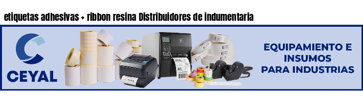 etiquetas adhesivas ribbon resina Distribuidores de indumentaria