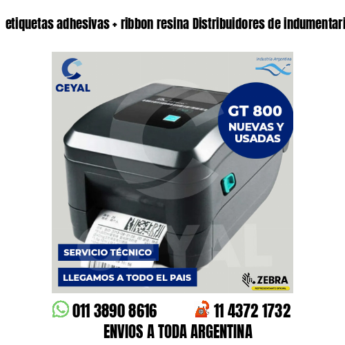 etiquetas adhesivas   ribbon resina Distribuidores de indumentaria
