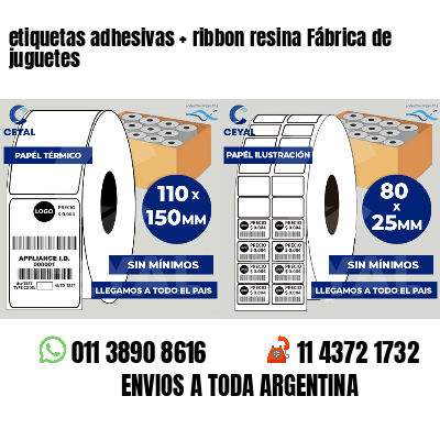etiquetas adhesivas ribbon resina Fábrica de juguetes
