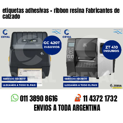 etiquetas adhesivas ribbon resina Fabricantes de calzado