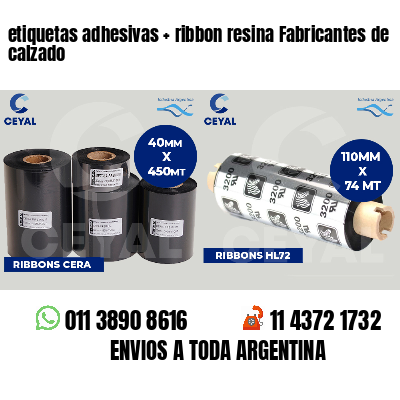 etiquetas adhesivas ribbon resina Fabricantes de calzado