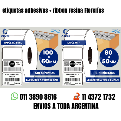 etiquetas adhesivas   ribbon resina Florerías