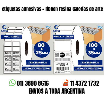 etiquetas adhesivas ribbon resina Galerías de arte