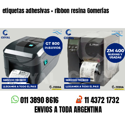 etiquetas adhesivas ribbon resina Gomerías
