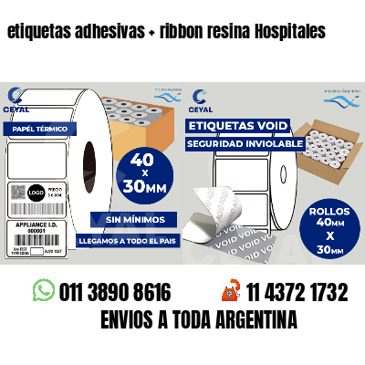 etiquetas adhesivas   ribbon resina Hospitales