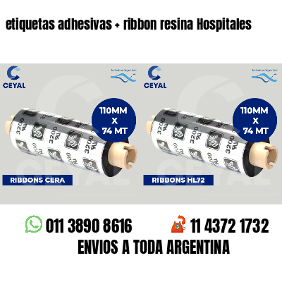 etiquetas adhesivas ribbon resina Hospitales