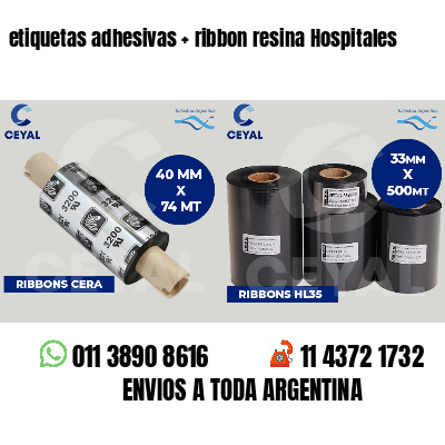 etiquetas adhesivas ribbon resina Hospitales