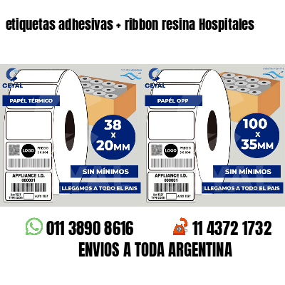 etiquetas adhesivas   ribbon resina Hospitales