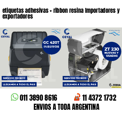 etiquetas adhesivas ribbon resina Importadores y exportadores