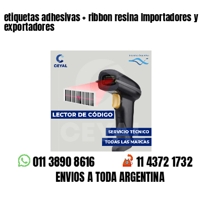 etiquetas adhesivas ribbon resina Importadores y exportadores