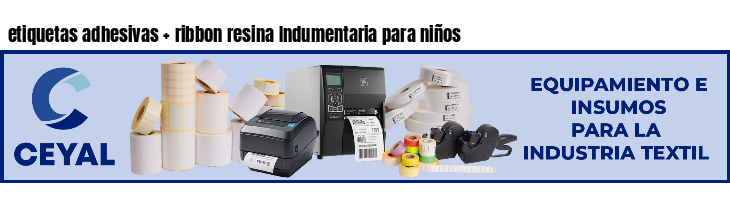 etiquetas adhesivas ribbon resina Indumentaria para niños