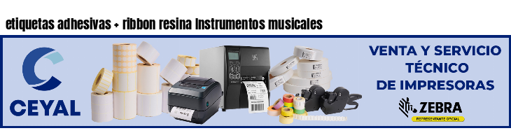 etiquetas adhesivas ribbon resina Instrumentos musicales