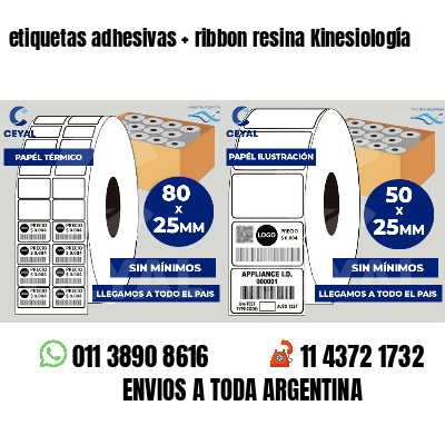 etiquetas adhesivas ribbon resina Kinesiología