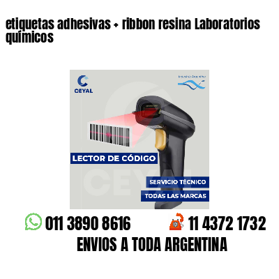 etiquetas adhesivas   ribbon resina Laboratorios químicos