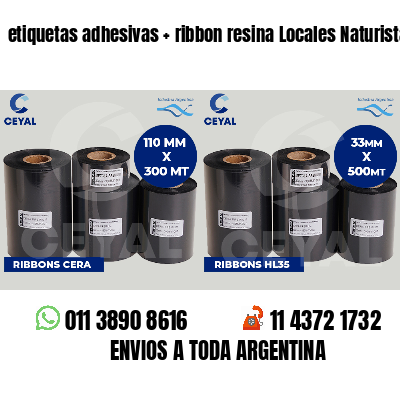 etiquetas adhesivas   ribbon resina Locales Naturistas