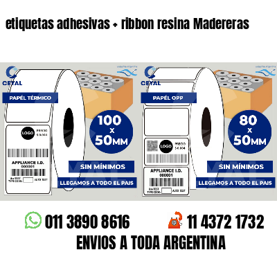 etiquetas adhesivas   ribbon resina Madereras