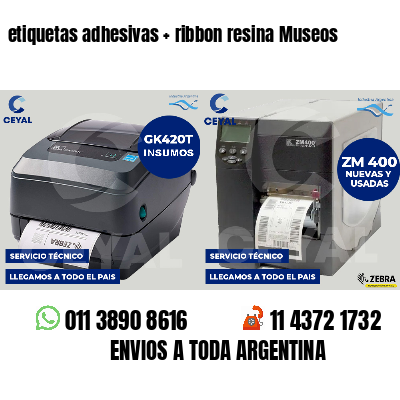 etiquetas adhesivas ribbon resina Museos