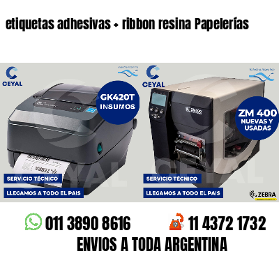 etiquetas adhesivas ribbon resina Papelerías