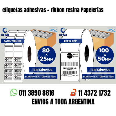 etiquetas adhesivas ribbon resina Papelerías