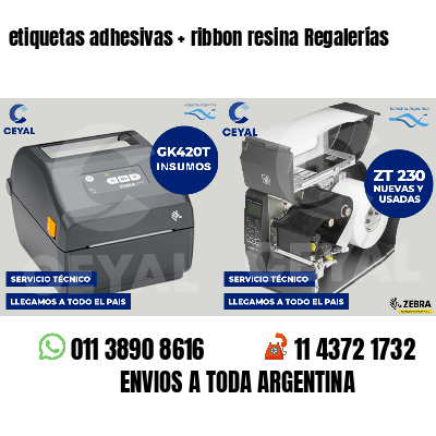 etiquetas adhesivas ribbon resina Regalerías