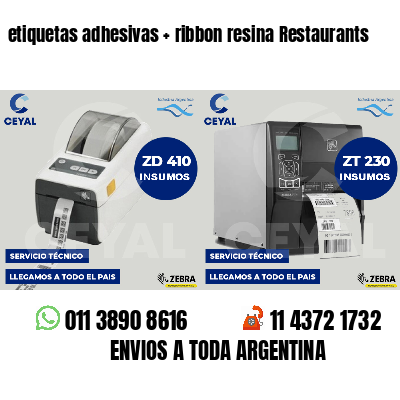 etiquetas adhesivas ribbon resina Restaurants