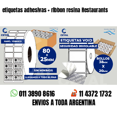 etiquetas adhesivas   ribbon resina Restaurants