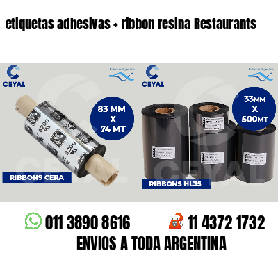 etiquetas adhesivas   ribbon resina Restaurants
