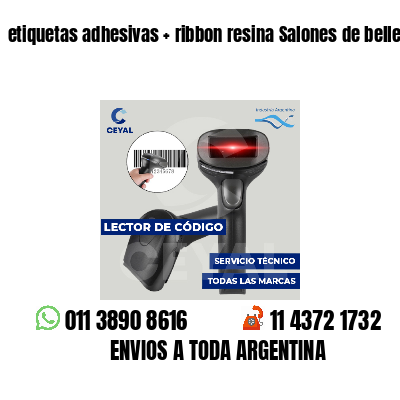 etiquetas adhesivas   ribbon resina Salones de belleza