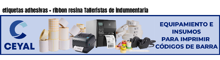 etiquetas adhesivas   ribbon resina Talleristas de indumnentaria
