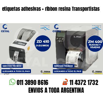 etiquetas adhesivas ribbon resina Transportistas